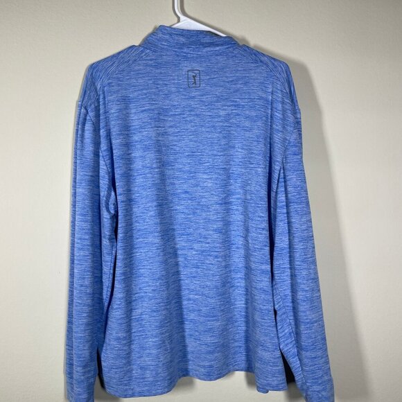 PGA Tour Men's Long Sleeve 1/4 Zip Light Blue Pullover Golf Shirt Large! - Picture 5 of 5